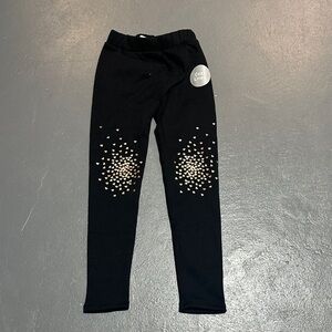 NWT girls cozy lined hearts leggings.
